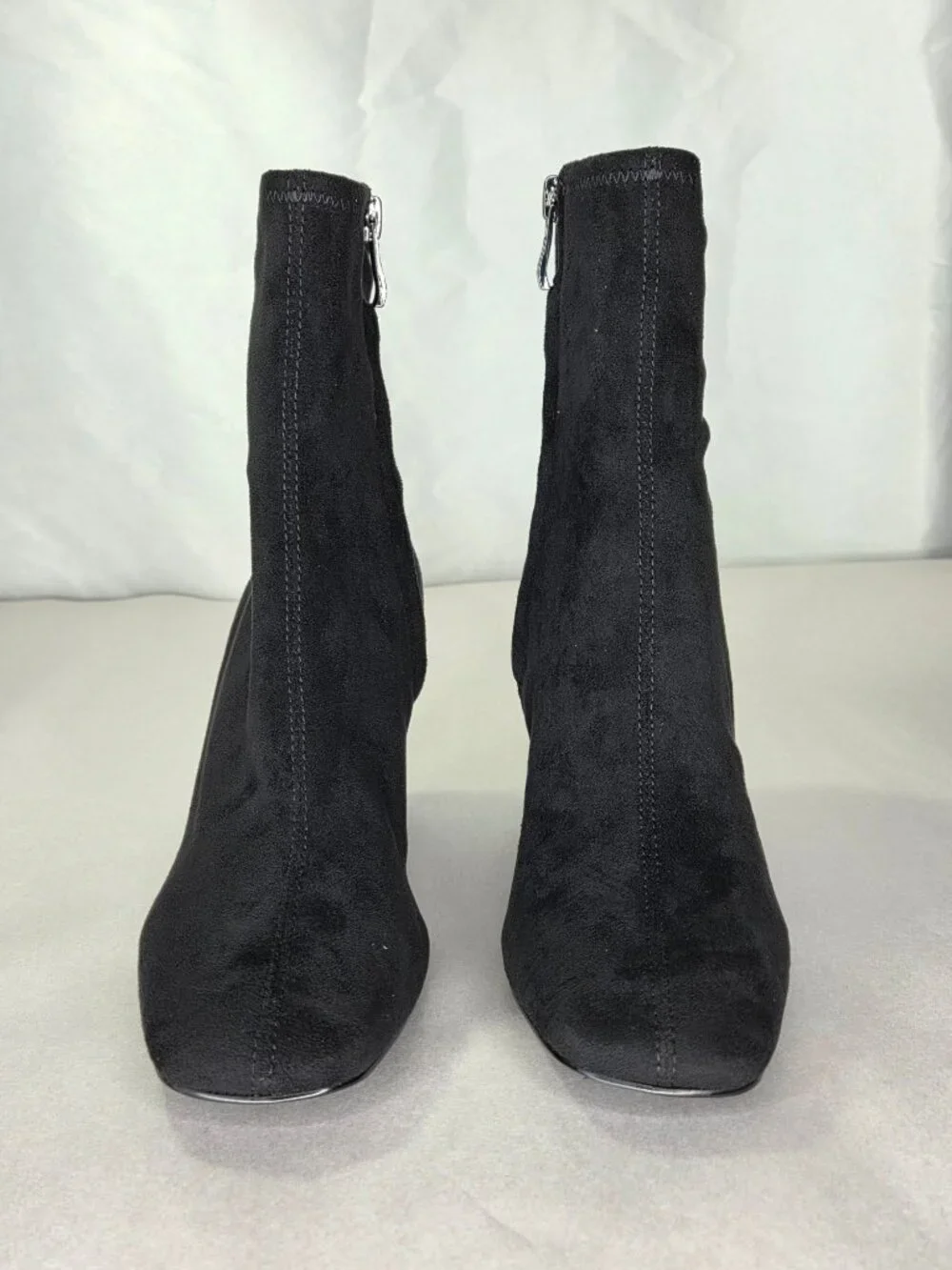 DKNY Cavale Stretch Booties - Black Suede, Size 5